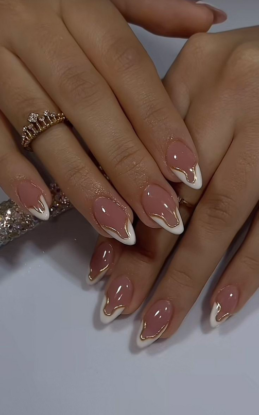French With Chrome Swirls